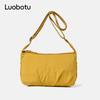 Fashion solid color bag messenger bag women's new women's shoulder bag hot-selling women's bag lightweight nylon cloth satchel