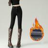 Women's High-Waisted Skinny Stretch Jeans - 2025 Autumn/Winter Plus Velvet Nine-Point Pencil Pants