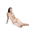 Sexy Lingerie Sexy Hairy Bunny Christmas Powder Cosplay Polyester Seduction Bikini Bag Set