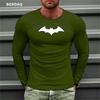 Bat Graphic 3D Printed Men's T-shirts Long Sleeve Street Style Hip Hop T-shirts Plus Size Loose Casual Sporty Tops Clothing
