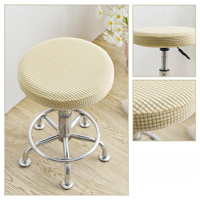 Round Stool Chair Cover Household 360° Protection Dust Cover Swivel Chair Stool Seat Cover Protective Cover