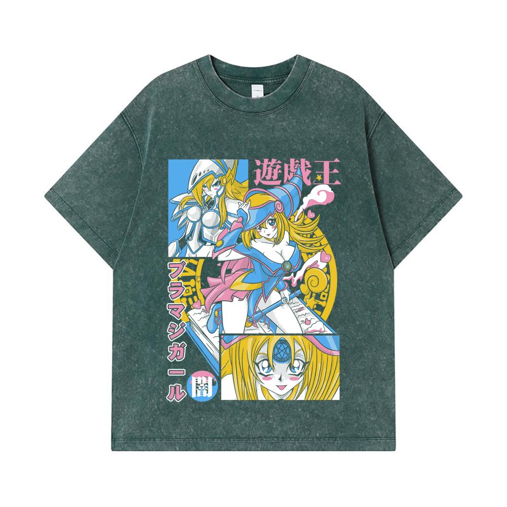 275 GSM Washed T-shirts 100% Cotton Yu-Gi-Oh V4 Maga Obscura Print Unisex Heavy Cotton T Shirt