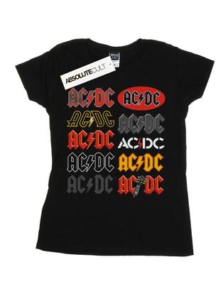 Womens/Ladies Multi Logos Cotton T-Shirt