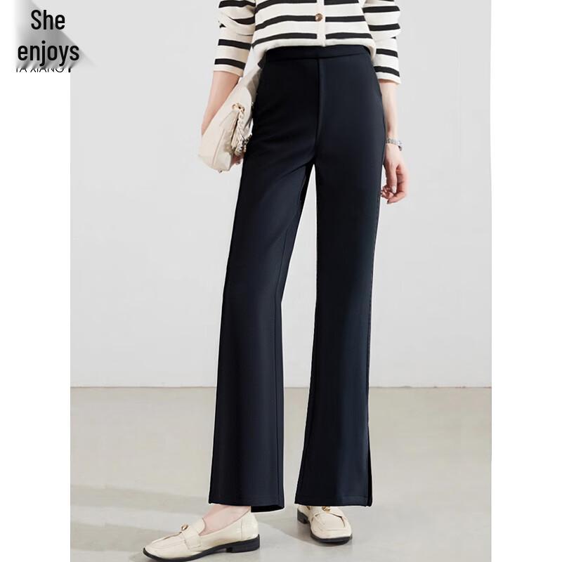 

Women s High-Waist Flared Split Hem Casual Pants M