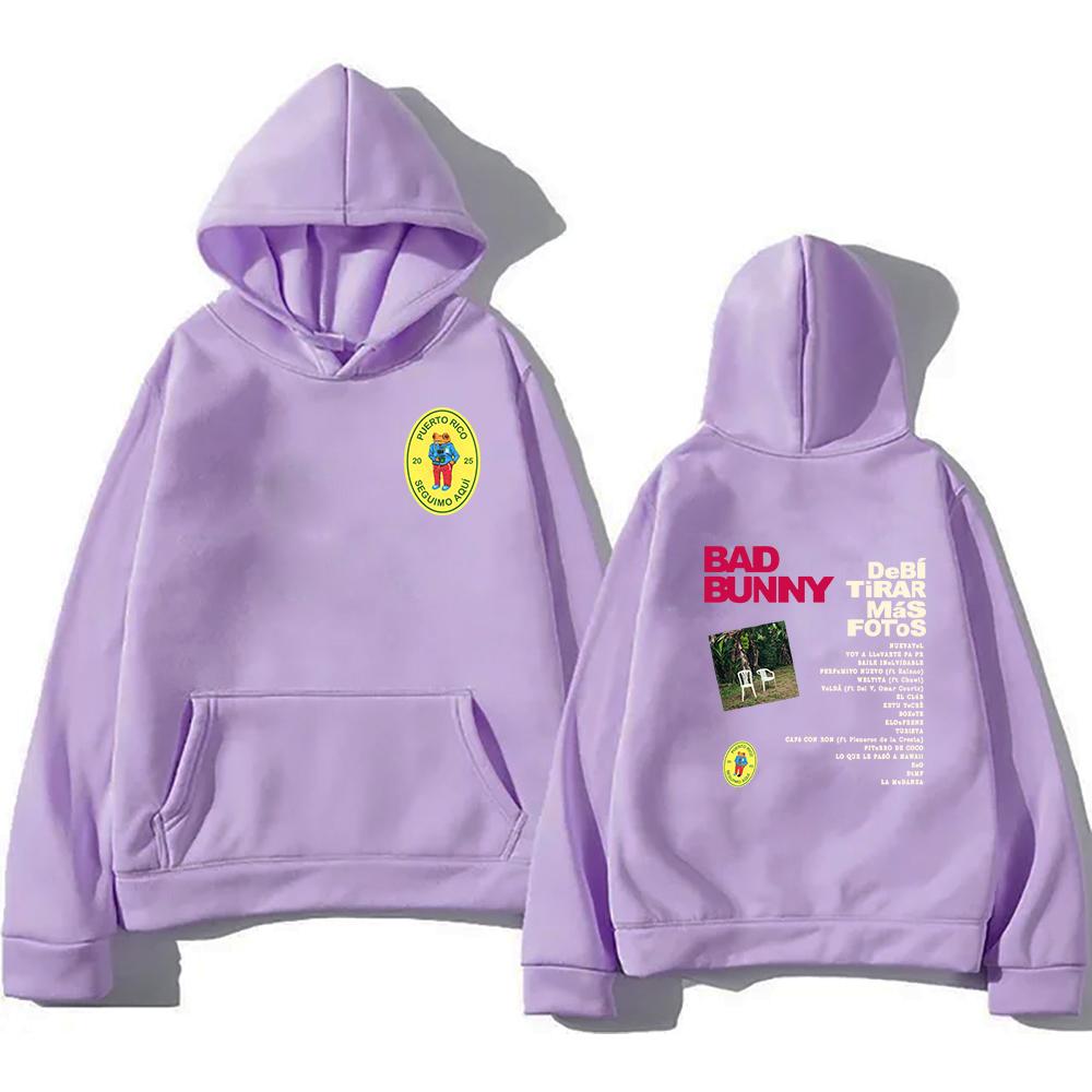 BAD BUNNY 2025 Album Debí Tirar Más Fotos Hoodie Herren/Damen Hoodies Harajuku Ästhetik Winterkleidung Fleece Pullover Sweatshirt