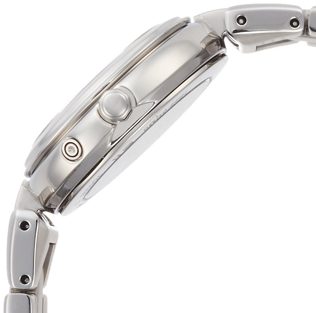 Seiko Watch Exceline Solar Radio-Controlled Titanium Watch, White Dial, Silver, SWCW131, Women's