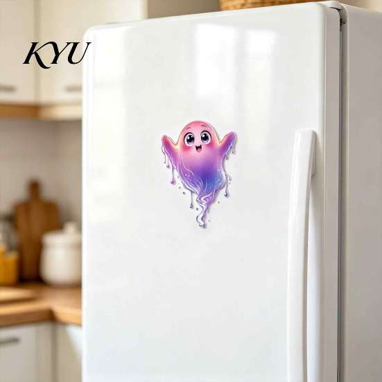 Ghost Wall Stickers Halloween Cute Window Stickers, Rainbow Gradient Cartoon Decals, Waterproof Self-Adhesive for Car Decor Decals