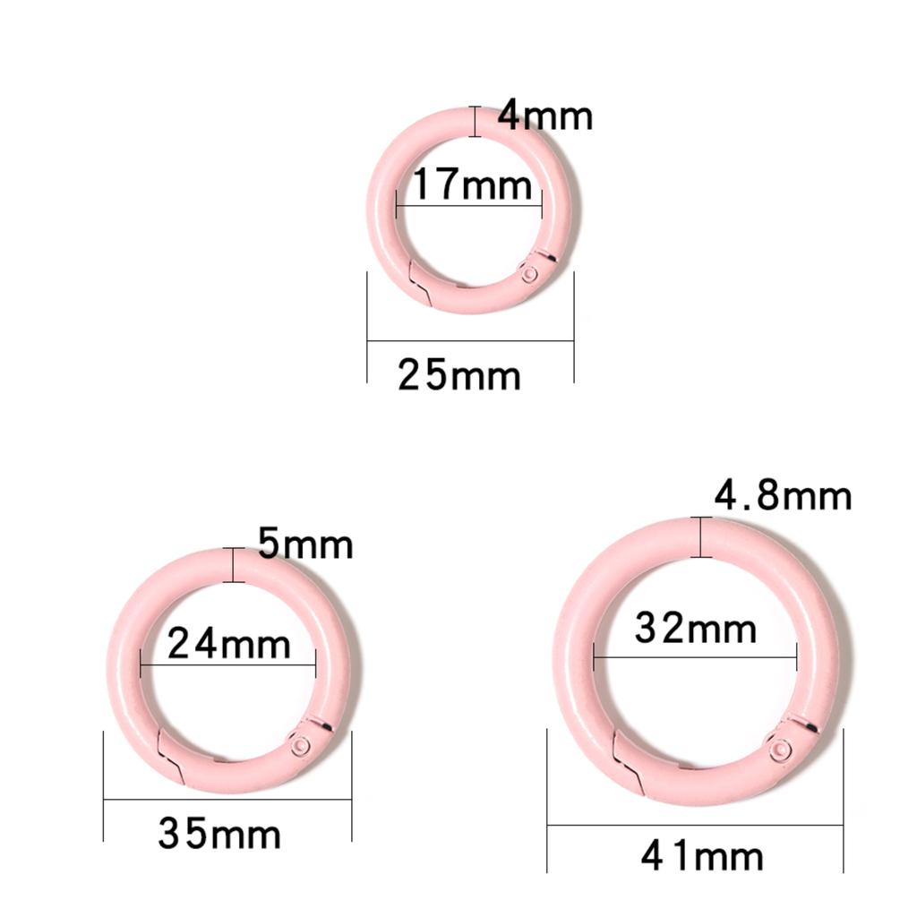 5/10pcs Anneaux O Colorés Attaches à Ressort Porte-clés Rond en Alliage Boucle à Ressort Ouvrable Crochet Pour Connecteur DIY Accessoires de Bijoux