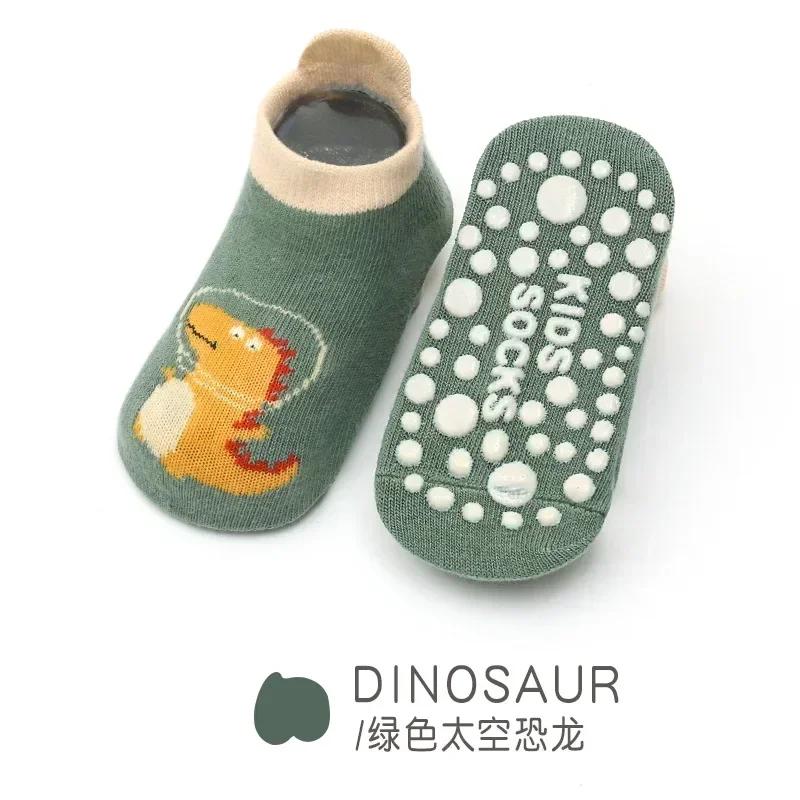 New Winter Spring Anti Slip Baby Socks Cute Cartoon Animal Letter Print Toddler Kids Floor Sock Rubber Soles Baby Boy Girl Socks
