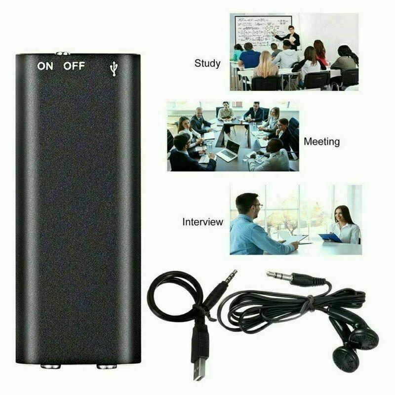 4-64GB Compact Digital Voice Recorder - Miniature Voice Portable Voice-Activated Recorder with Noise Reduction Function and MP3 Player