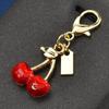 Cherry Keychain Jewelry Bag Pendant Fashionable And Exquisite Crystal Resin Cherries Car Keychain Pendant Female