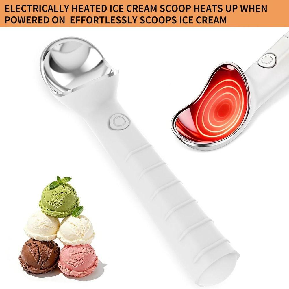 Adjust Temperature Heated Ice Cream Scoop Electric Preheat Scooper for Hard Ice Cream