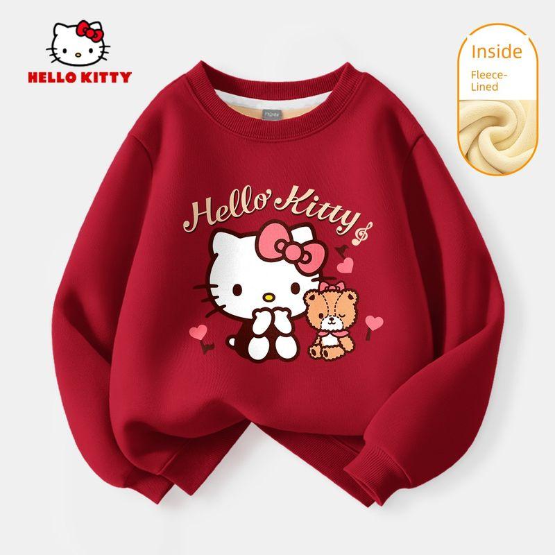 Hellokitty Girls' Winter Clothing Set 2025 New Fashionable and Stylish Children's Clothes for New Year Celebrations and New Year Greetings