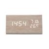 Triangular Wooden LED Alarm Clock Humidity and Temperature Display Adjustable Brightness Digital Alarm Clock Voice-activated