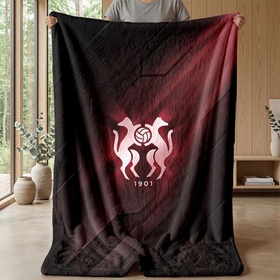 Stade Rennais FC Soft Flannel Fleece Blanket Lightweight Cozy Warm Throw Blanket For Sofa Bed Home Decor