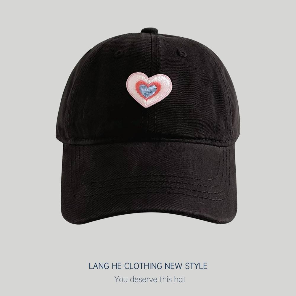 Premium Cotton Quality Heart Embroidery Baseball Cap For Spring Fashion Summer
