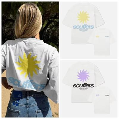 2025 South America New Trendy Printed Scuffers Men and Women Surf Vacation T-shirt Luxury Brands Street Short Sleeves Unisex Top
