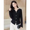 La Chapelle Women's Slim-Fit V-Neck Long Sleeve T-Shirt
