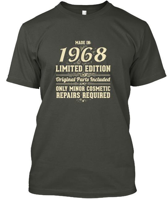 Geboren 1968 Geburtstagsgeschenk T-Shirt Hergestellt in den USA Größe S bis 5XL