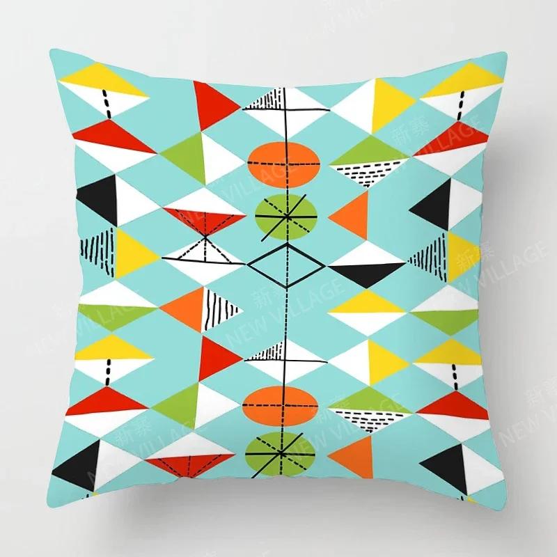 Nordic Fall Home Decor Autumn Throw Pillow Case Sofa Cushion Cover Modern 45x45cm 45*45 50x50 60x60cm 40*40 40x40 Geometry 60*60