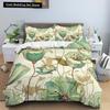 Floral King Queen Duvet Cover Fuchsia White Flower Bedding Set for Girl Women Colorful Plant Leaves 2/3pcs Polyester Quilt Cover
