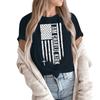 Women's Fashion Casual Printed Short Sleeve Round Neck Pullover Tops