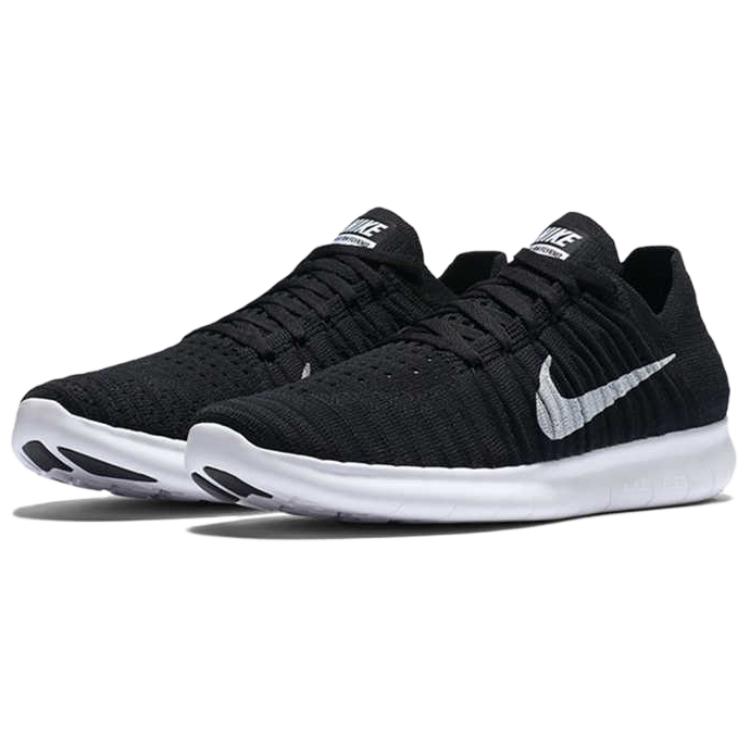 Nike Free RN Flyknit Černé Dámské Tenisky Bílé 831070-001
