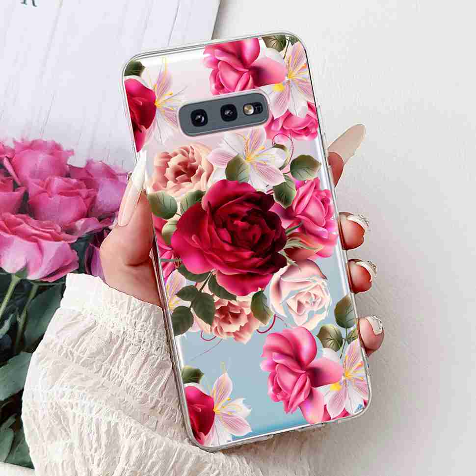 For Samsung Galaxy S10e Case SM-G970 Fashion Bow Flower Soft Silicone TPU Cover For Samsung S10e S10E SM-G970F 5.8" Phone Casing