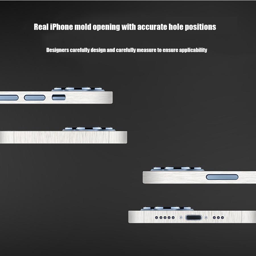 iPhone 15 14 Plus 13 12 Mini 11 Pro Max X XS Max XR 8 7 6 6S Plus Wire Drawing Changing Colour Anti-scratch Back Protective Film Skin Sticker