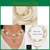Bohemian Shell Necklace Set With Multilayer Geometric Design For Women
