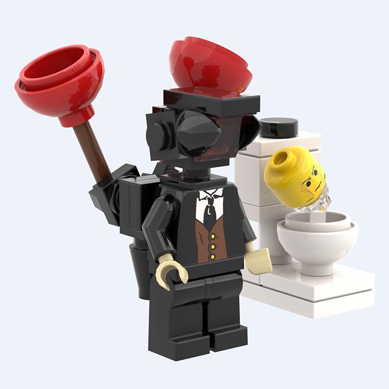 High-quality Abs Small Building Blocks Diy Toy Set For Kids Toilet Man Vs Invincible Warrior