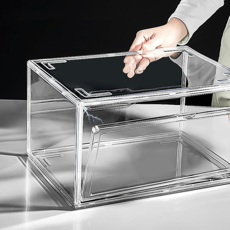 1PC Shoe Storage Box Acrylic Shoe Organizer Sneaker Display Case Anti-Scratch Design Dust-Proof Clear Shoe Storage Box 36x27cm