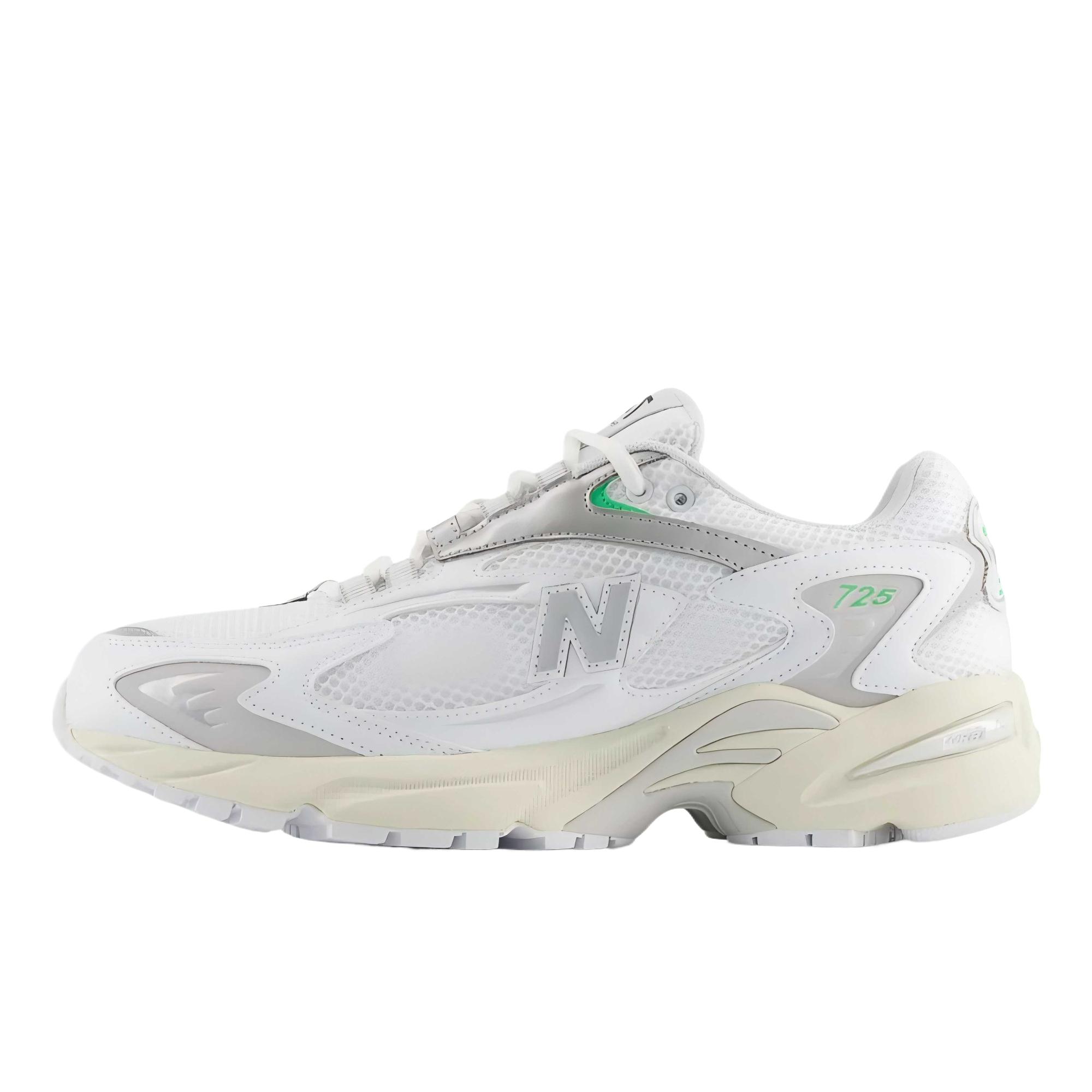 Herren Sneaker New Balance Mesh, Synthetikleder Atmungsaktiv Niedrig geschnitten Trainingsschuhe Unisex Grau Weiß 42.5 white