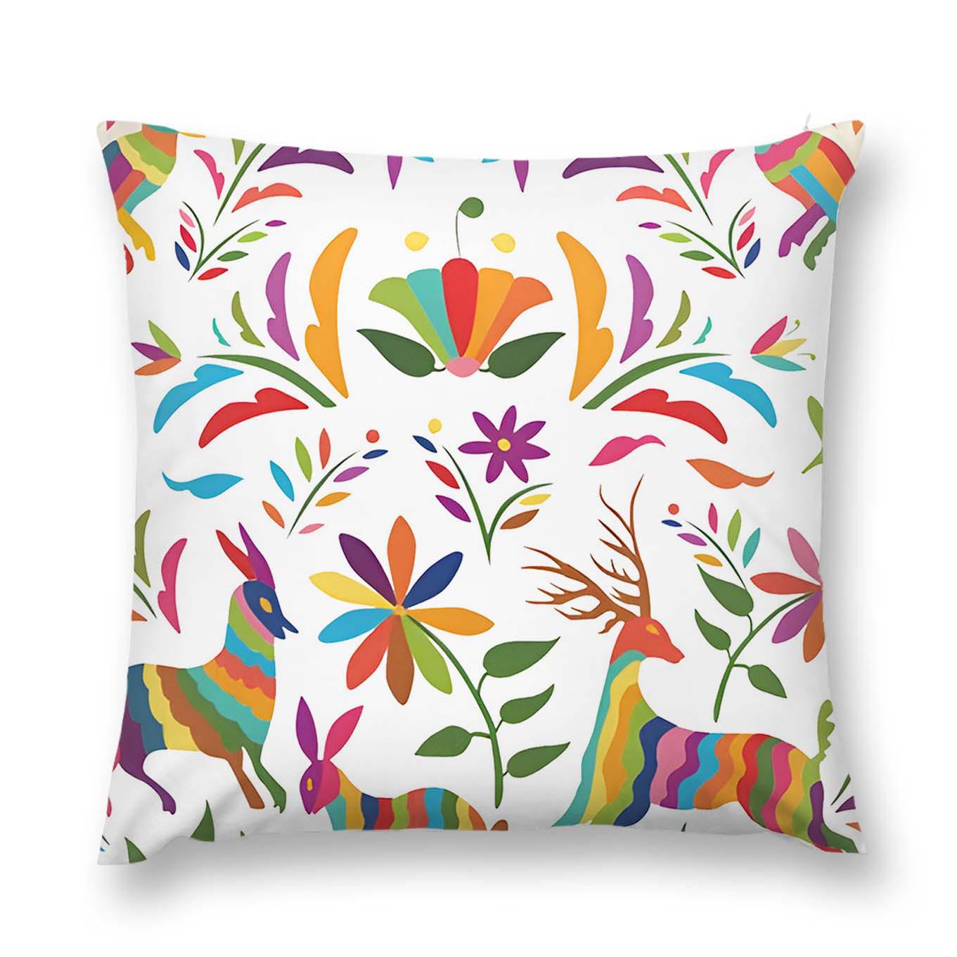 

Наволочка Цветочный череп для мексиканского карнавала - Красочный декоративный чехол для диванной подушки (2025) 45x45cm (Pillowcase Only)