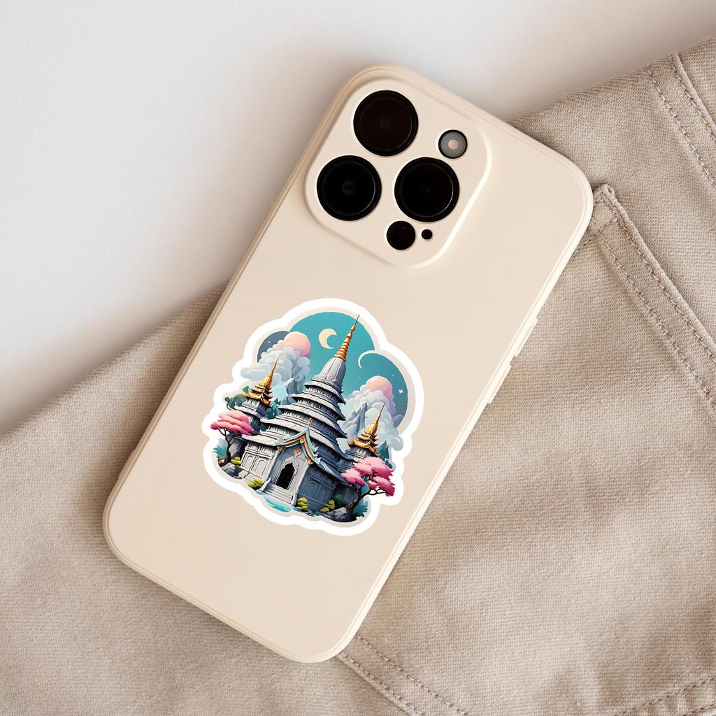 50 Famous Landmark Building Graffiti Stickers, Water Cup, Computer Waterproof Decorative Stickers, Creative DIY Stationery Stickers