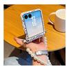 All-inclusive Graffiti Side Buckle Pearl Strap Protective Case For Samsung Galaxy Z Flip 7 Flip7 Protect Cover