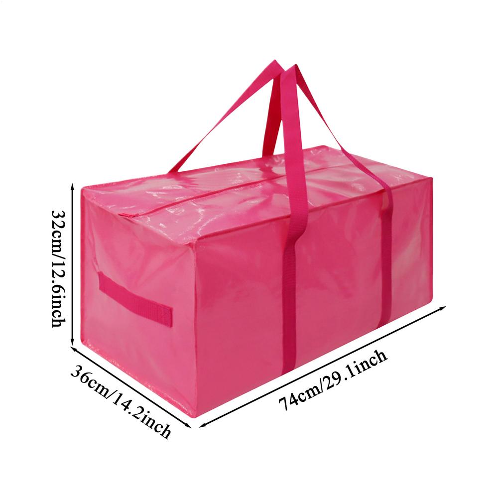 Large Capacity Moving and Storage Bag Dust and Moisture Proof Durable Plastic with Shoulder Strap Portable Travel Luggage Bag