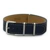 CASSIS Kalbsleder Uhrenarmband TYP NATO LEATHER 18mm Blau x Weiß mit Werkzeug zum Wechseln #189.601S862018