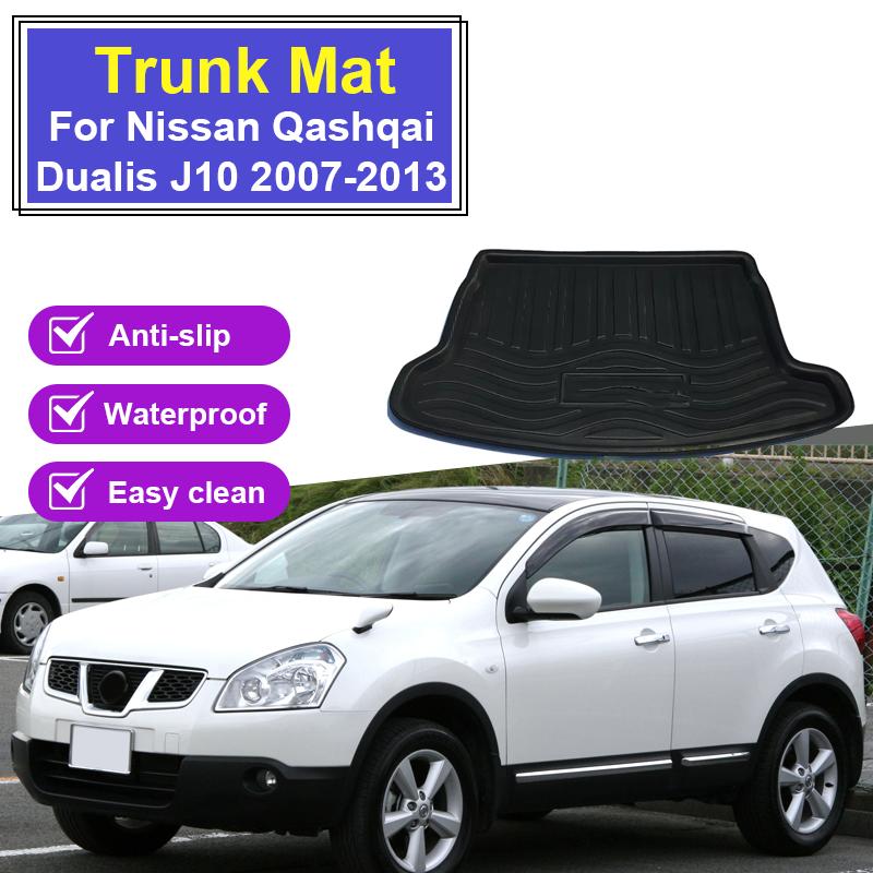 Car Rear Trunk Mat EVA For Nissan Qashqai Dualis J10 2007-2013 Anti-slip Mat Cargo Trunk Boot Tray Floor Rug Parts Accessories