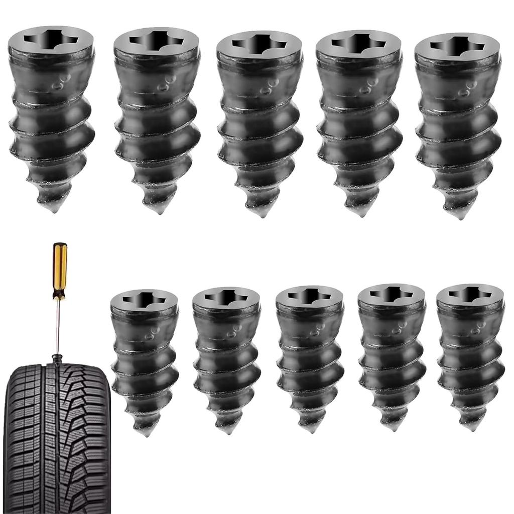 Tire Repair Rubber Nail Puncture Repair Kit, Pack of 10, Tire Puncture Nails, Quick