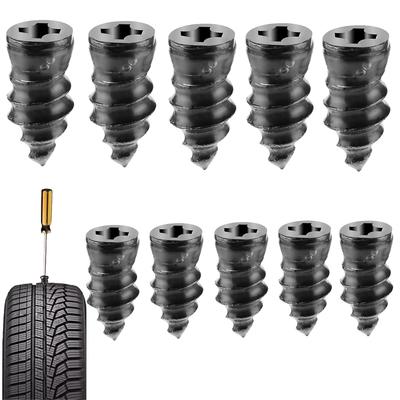 Tire Repair Rubber Nail Puncture Repair Kit, Pack of 10, Tire Puncture Nails, Quick