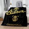Gibson guitar logo printed blanket Flange warming blanket picnic blanket Home Travel blanket bed linings Birthday Gift