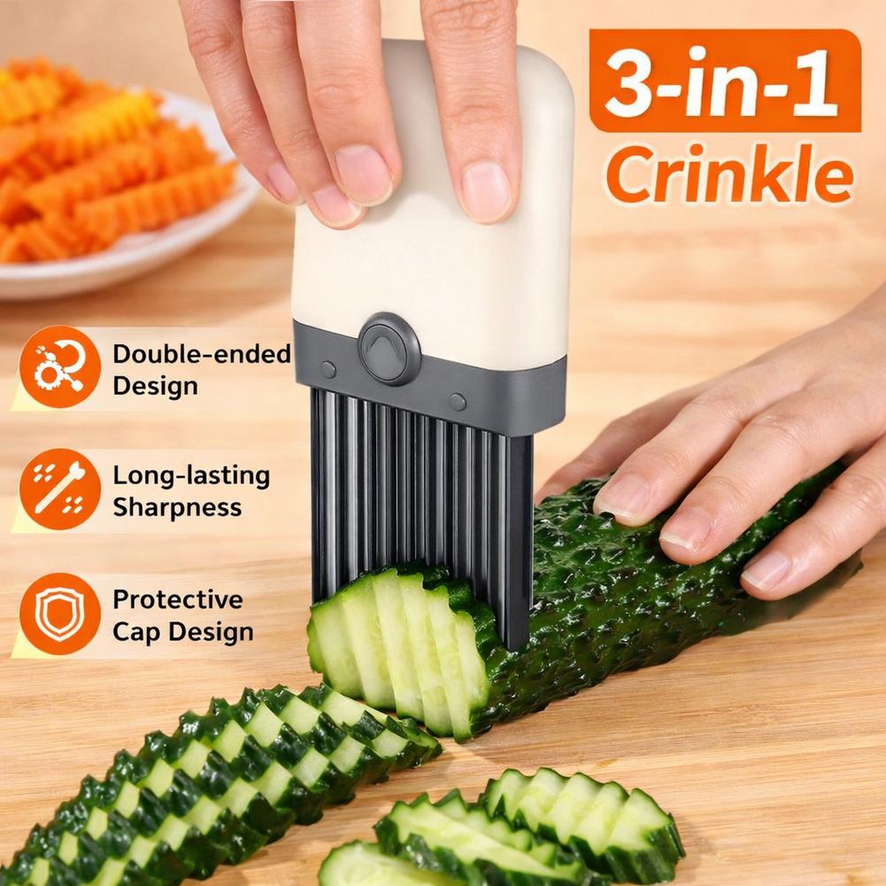 3-in-1 Multifunctional Vegetable Peeler Fruit Peeler Julienne Crinkle Cutter for Potato Carrot No-Exposed Wavy Slicer for Potato7