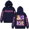 Vintage Chobits Anime Graphic Hoodie Unisex Front Letter Sleeve Print Back Character Sweatshirt Men Women Harajuku Streetwear Hooded Pullover Top