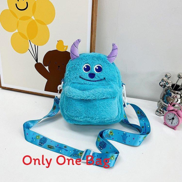 

Bear Plush Strawberry Bucket Bag Kids With Net Pocket Cartoon Bag Shoulder