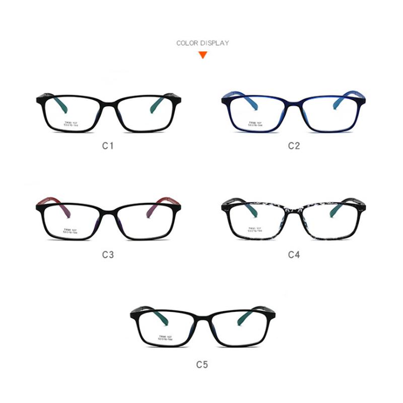Ultralight  Myopia Glasses Women&Men Fashion Square Plastic Frame Anti Blue Nearsighted Glasses With -0.5 -1.0 -1.5 To -6.0