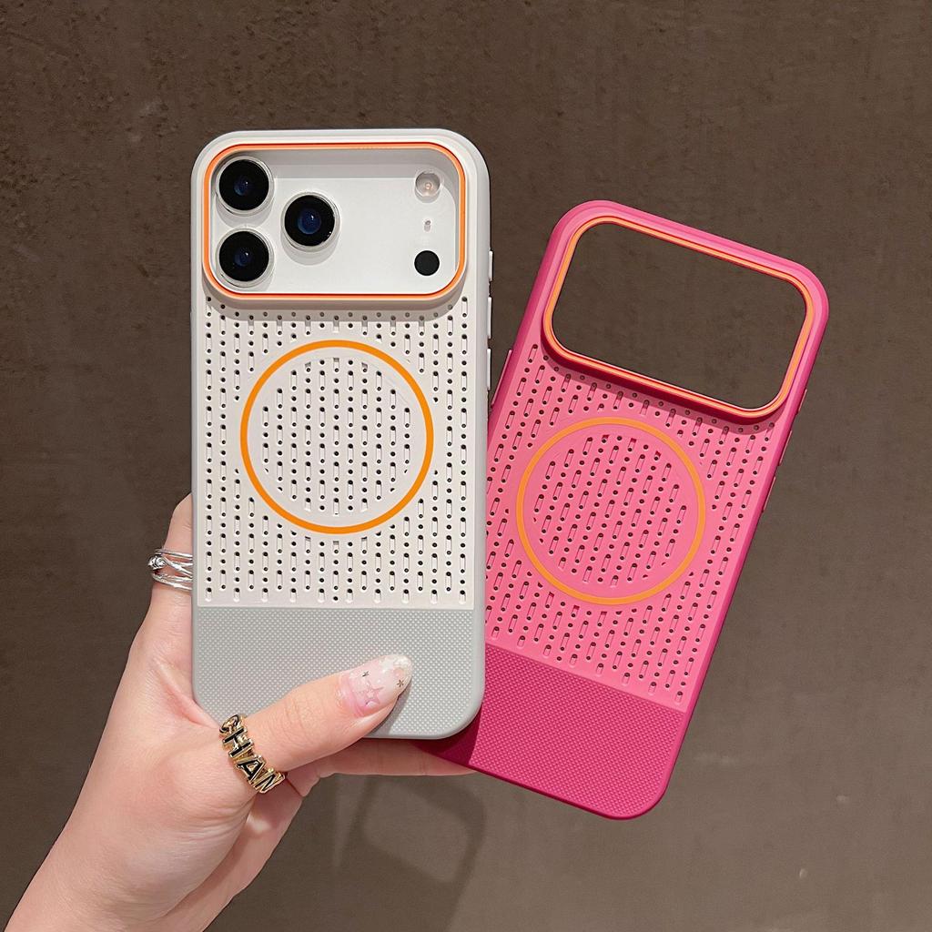 Magnetic Breathable Mesh Phone Case for iPhone 18 Pro Max, 17, 16 PM - Frosted, Anti-Slip, Full Coverage