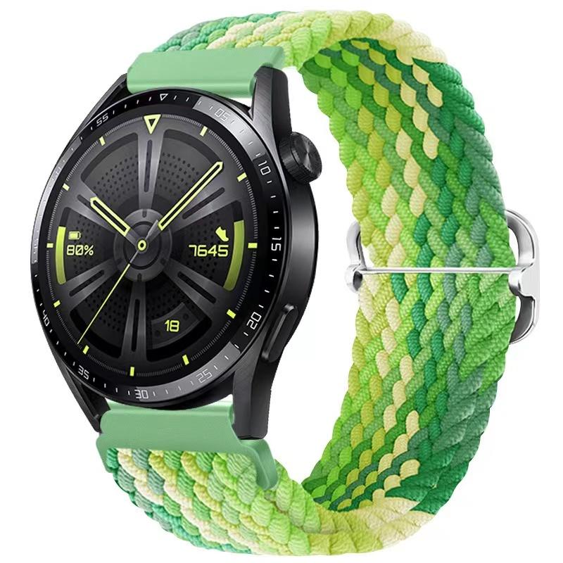 22mm Nylon-Schlaufenarmband für Samsung Watch 46mm/Gear S3/3/4/5/6/7/Huawei Watch GT/2/3/GT5 Pro 46mm Geflochtenes Armband für Amazfit GTR