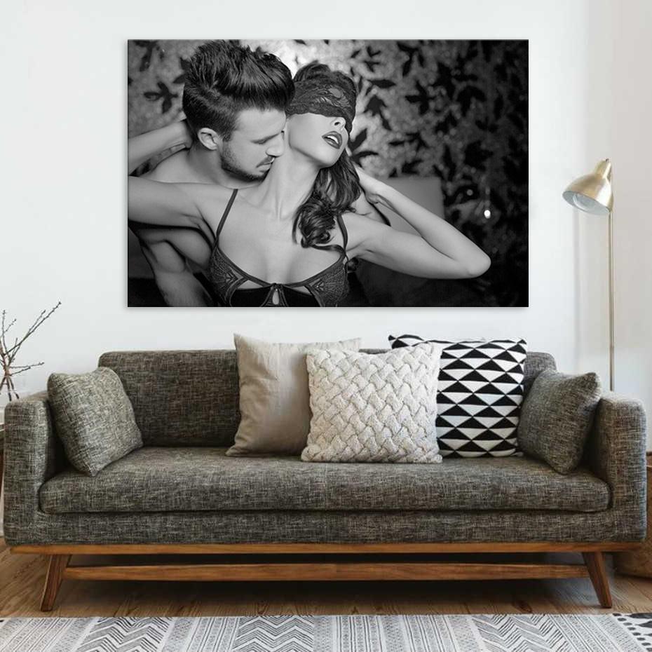Sexy Romantic Couples Canvas Painting Modern Posters and Prints Wall Art Pictures for Living Room Home Decorations