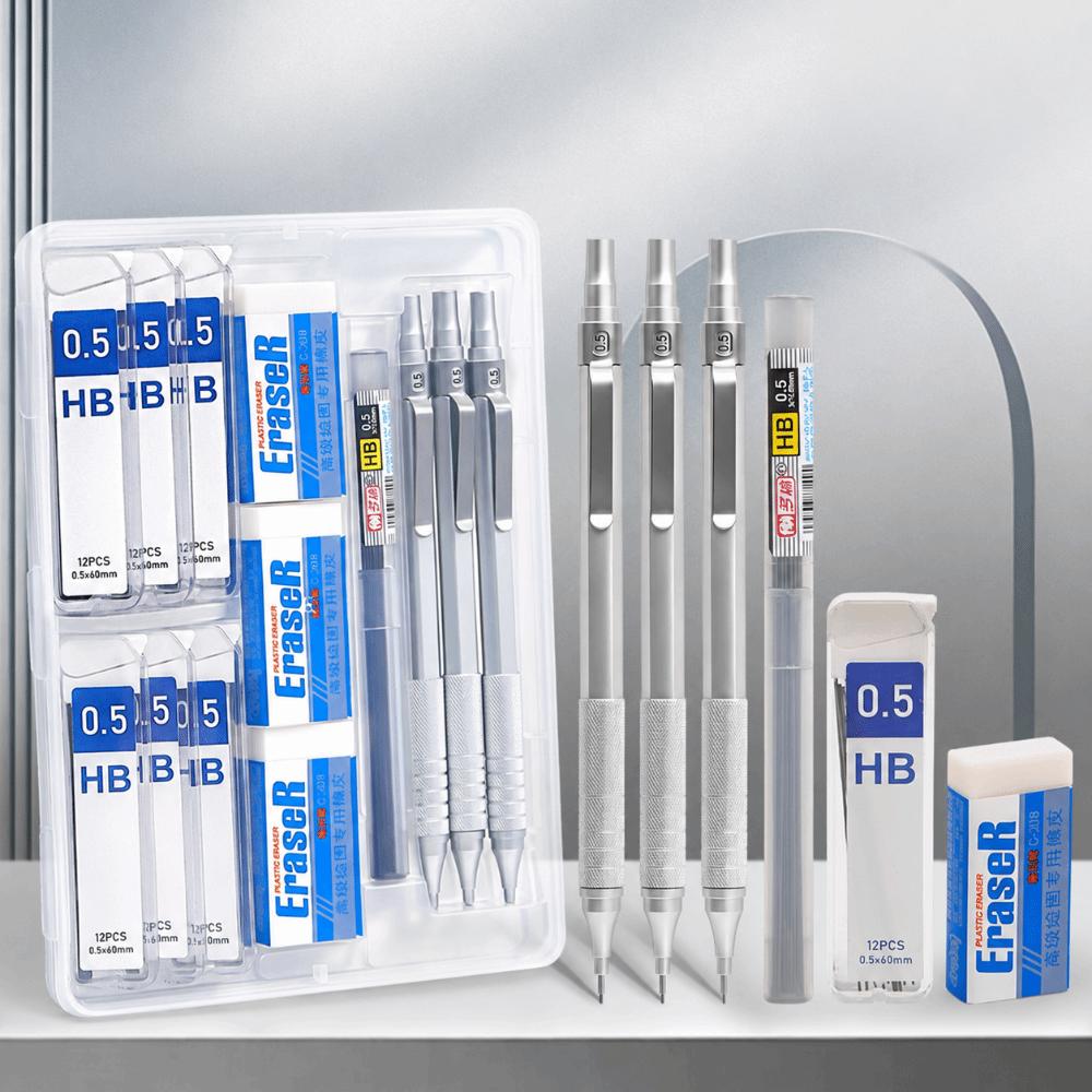 Creion mecanic 0,5/0,7 mm Metal Creion cu mină HB Portabil Creion de desenat Scriere